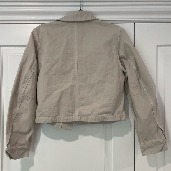 WIlfred Free Aritzia Sabrina Jacket - Cotton Cropped - Size XS - Beige - EUC - Picture 2 of 6